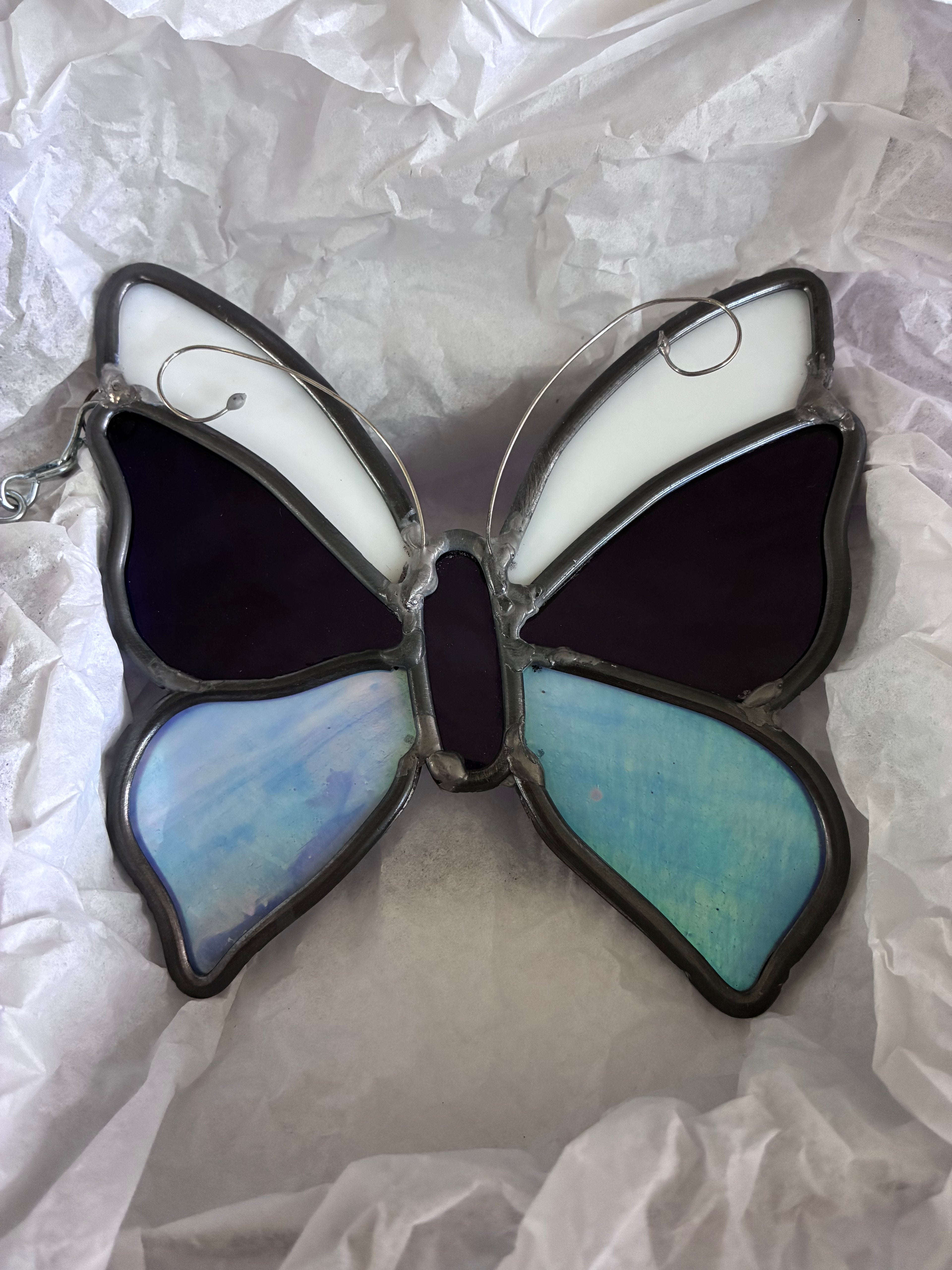Glass Butterly in Purples
