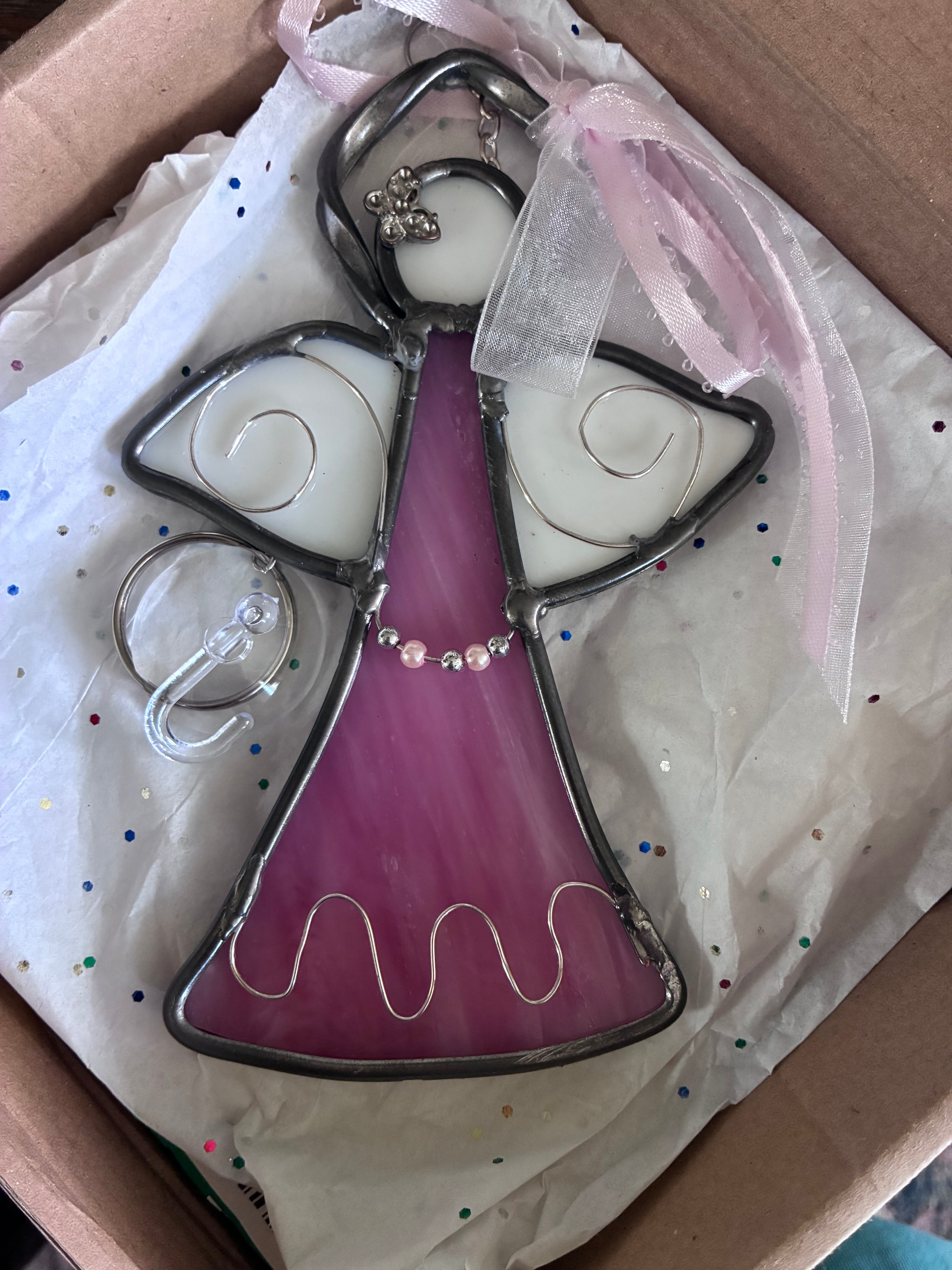 Pink Glass Angel