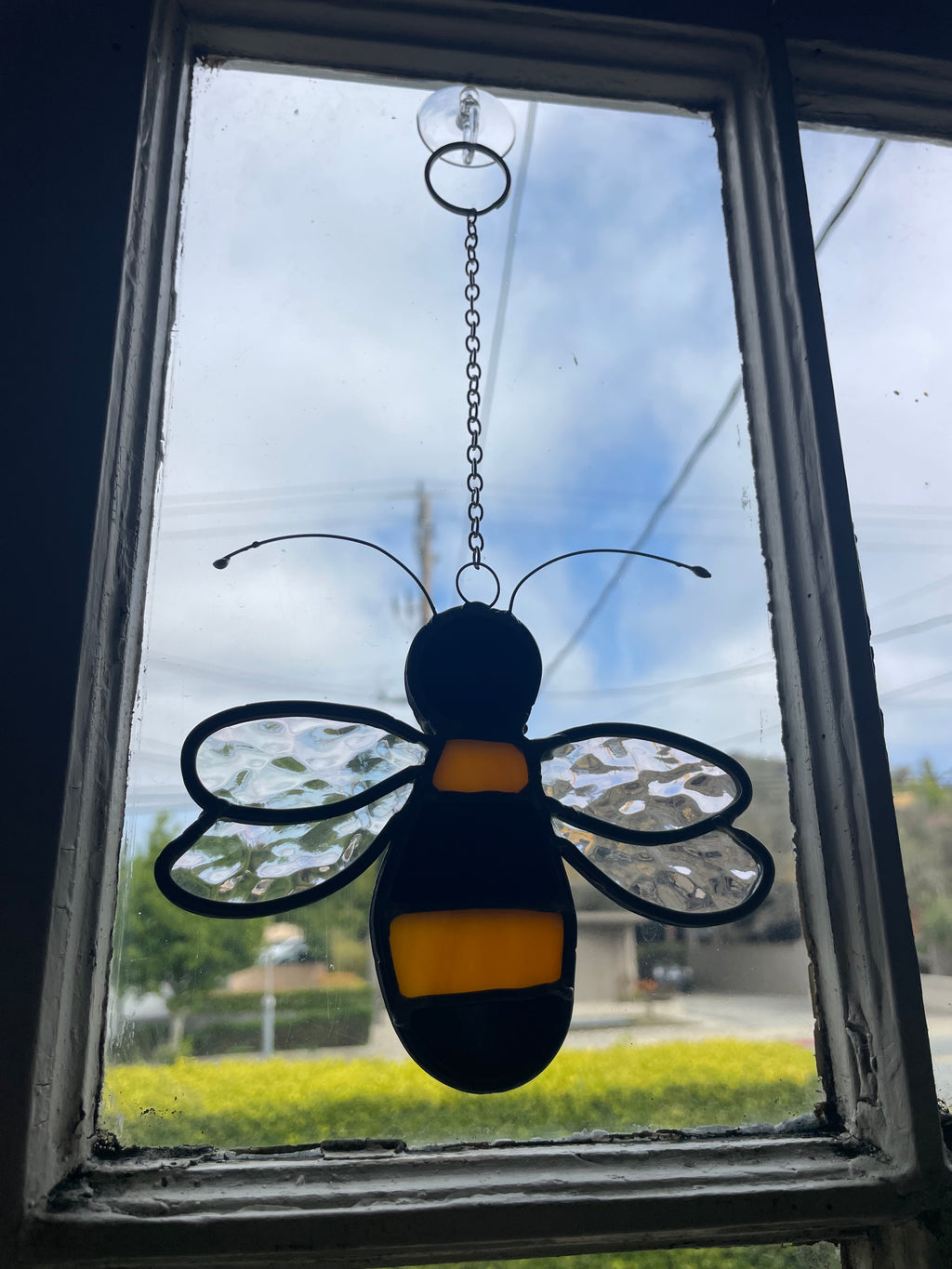 Bumble Bee - Handmade Stained Glass Sun Catcher