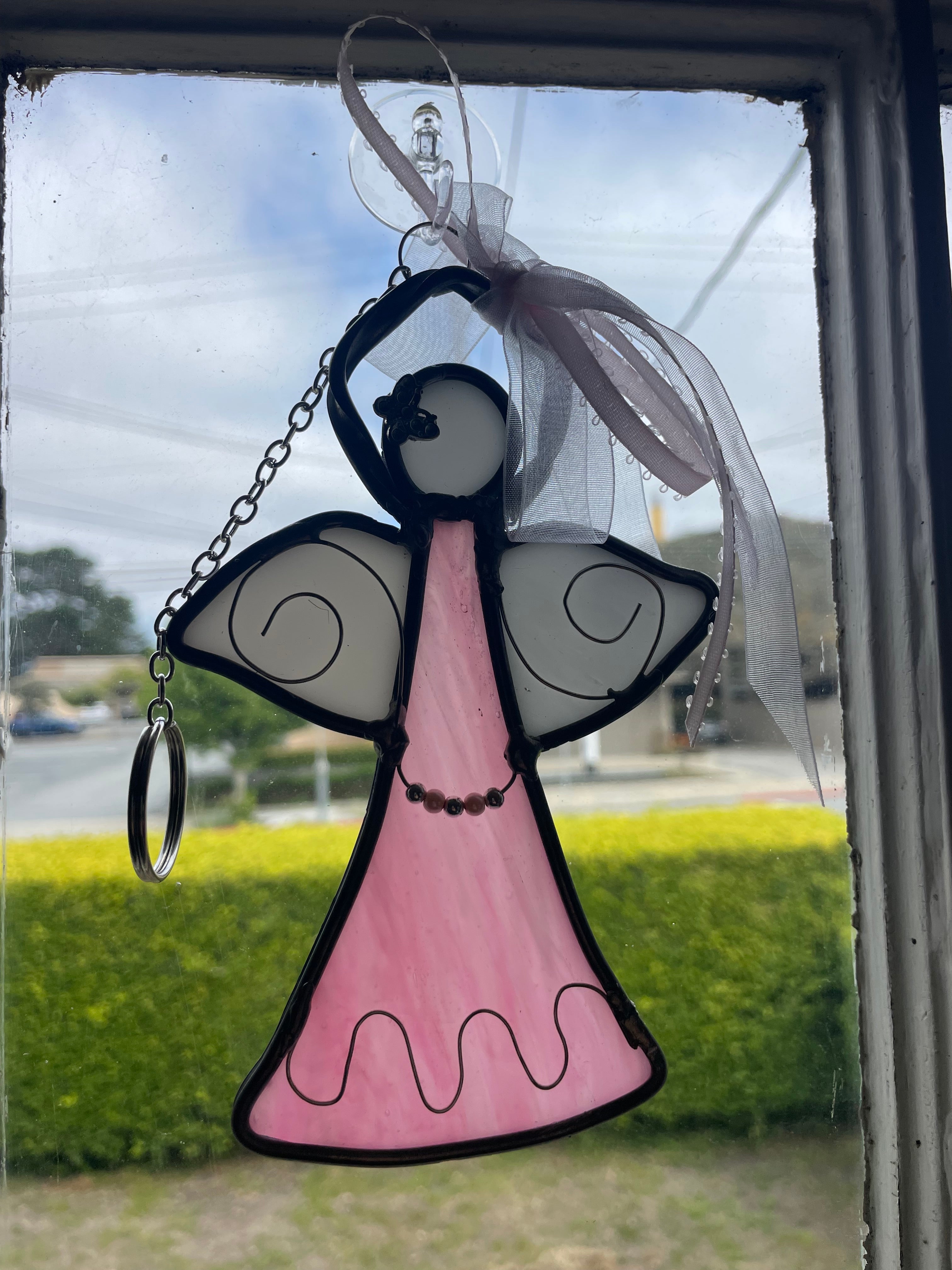 Pink Glass Angel