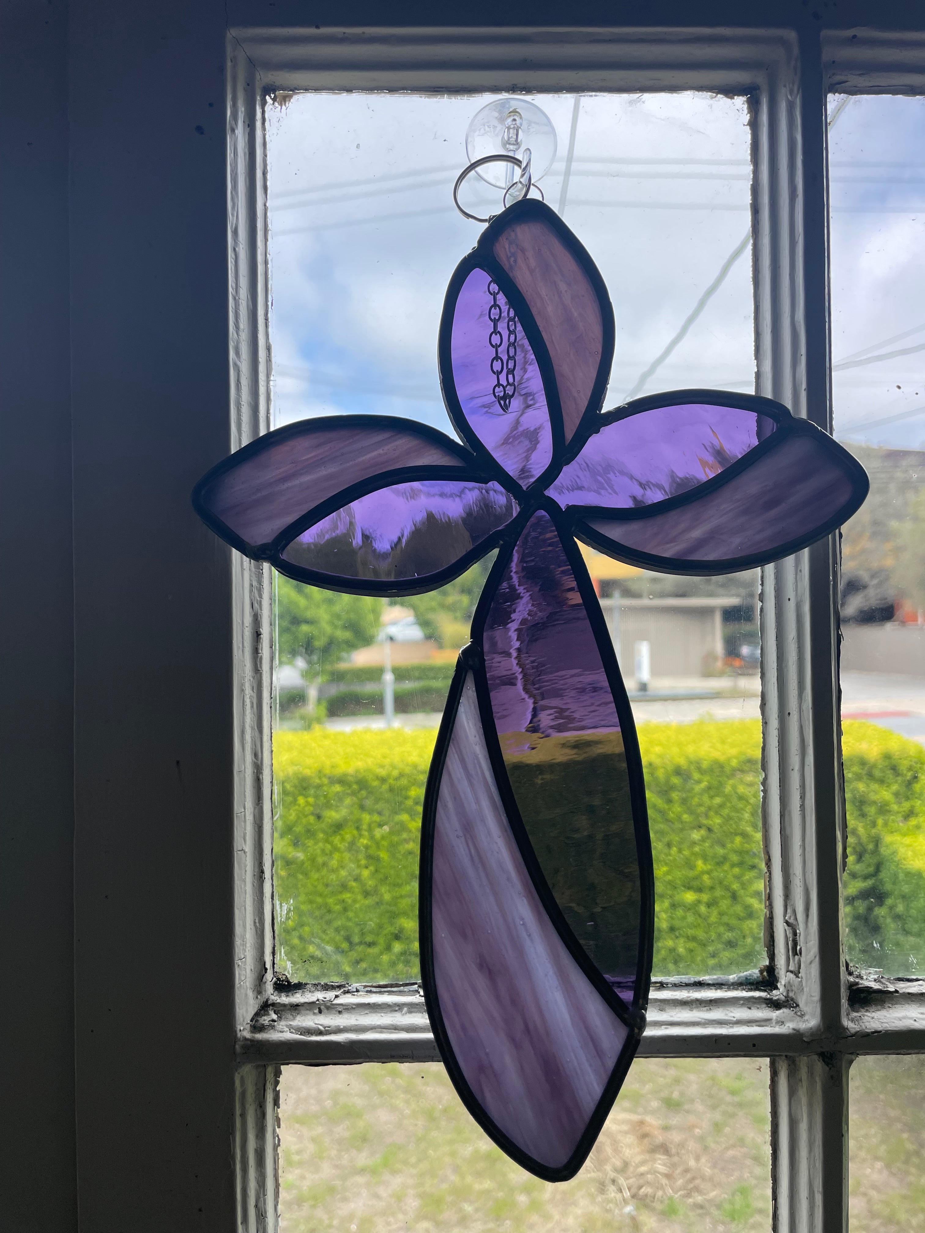 Purple Cross - Sun Catcher